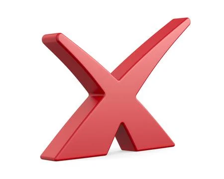 Rejection sign on white background. Isolated 3D illustration Stock Illustration