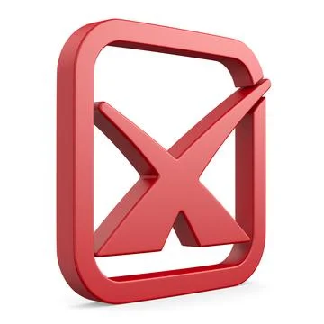 Rejection sign on white background. Isolated 3D illustration Stock Illustration