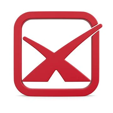 Rejection sign on white background. Isolated 3D illustration Stock Illustration