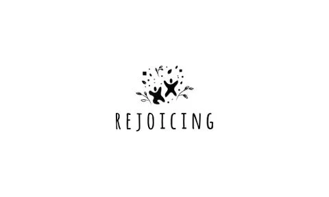 Rejoicing vector logo image Stock Illustration