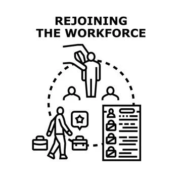 Rejoining the workforce finding new career opportunity イラスト素材