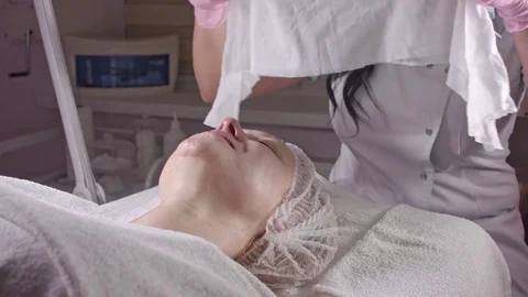 Rejuvenating face mask Stock Footage 76439320
