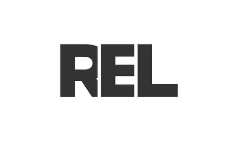 REL logo design template with strong and modern bold text. Initial based ve.. Stock Illustration