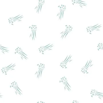 Related algae plant glyph vector seamless pattern 스톡 일러스트