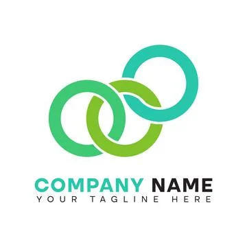 Related circle logo design Stock Illustration