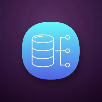 Relational database app icon Stock Illustration