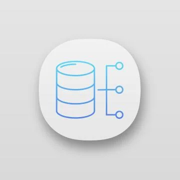 Relational database app icon Stock Illustration