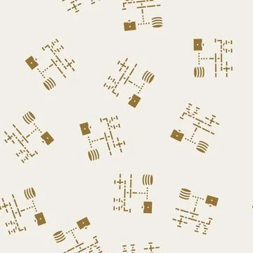 Relational database glyph seamless pattern 스톡 일러스트