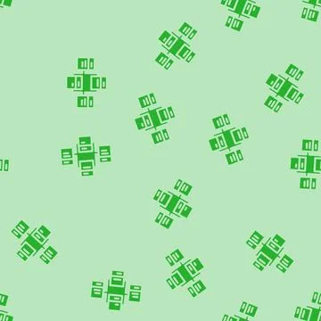 Relational database glyph vector seamless pattern Stock Illustration