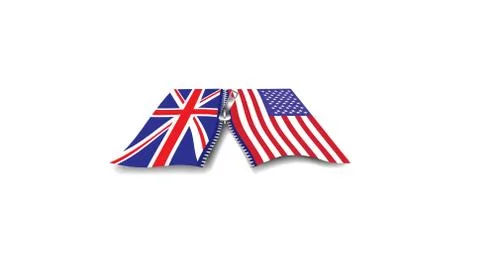 Relations between the USA and UK Stock Illustration