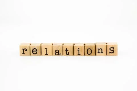 Relations wording isolate on white background Stock Photos
