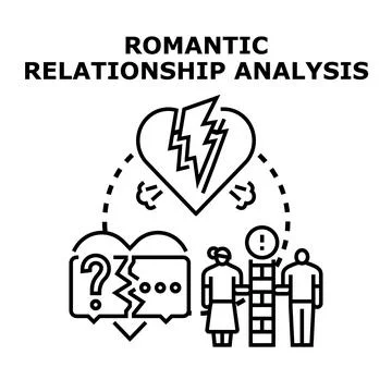Relationship analysis exploring breakup, conflict, and communication problems 스톡 일러스트