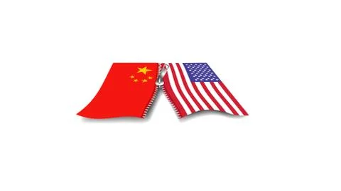Relationship between the USA and China Stock Illustration