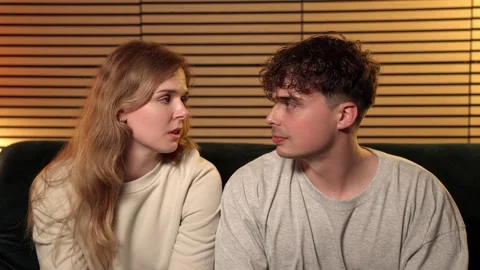 Relationship Conflict And Misunderstanding, Young Couple Looking Away From Each Stock Footage 335145811