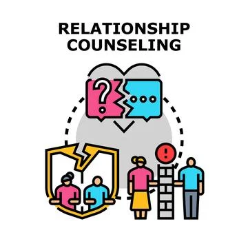 Relationship counseling addressing communication problems and conflict reso.. 스톡 일러스트