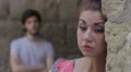 Relationship difficulties, couple fighting outdoors, the girl is crying - argue HD Footage