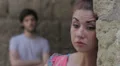 Relationship difficulties, couple fighting outdoors,the woman is crying HD Footage