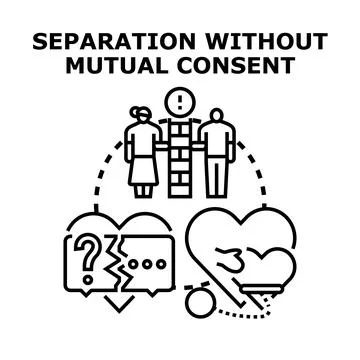 Relationship ending without mutual agreement concept Stock Illustration