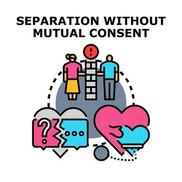Relationship ending without mutual agreement concept Stock Illustration