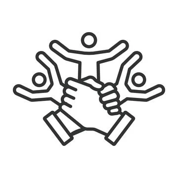 Relationship, icon in line design. Relationship, love, connection, partnership Illustrazione stock