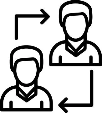 Relationship Line Icon Design Stock Illustration