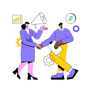 Relationship marketing abstract concept vector illustration. Stock Illustration