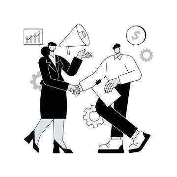 Relationship marketing abstract concept vector illustration. Stock Illustration