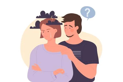 Relationship problems and difficulties Stock Illustration