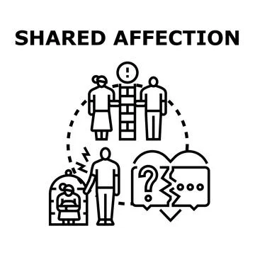 Relationship problems causing conflict, separation, and communication issues Stock Illustration