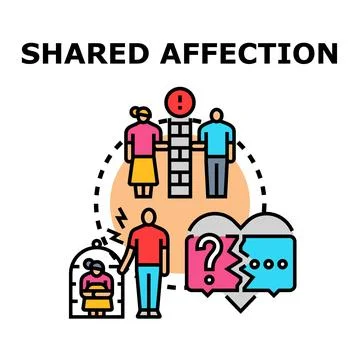 Relationship problems causing conflict, separation, and communication issues Stock Illustration