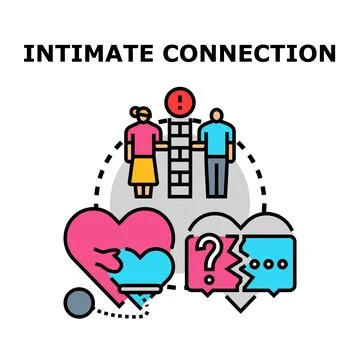 Relationship problems causing separation and communication breakdown Stock Illustration