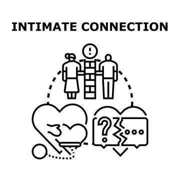 Relationship problems causing separation and communication breakdown Stock Illustration
