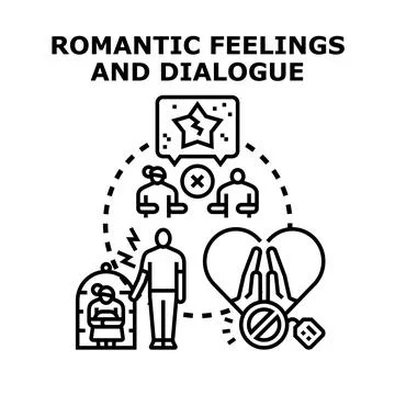 Relationship problems, communication breakdown, and emotional distress Stock Illustration