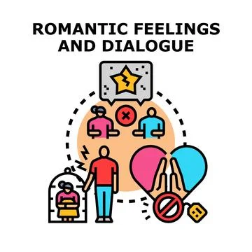 Relationship problems, communication breakdown, and emotional distress Stock Illustration