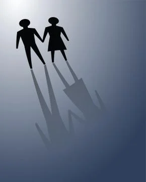 Relationship problems Illustrazione stock