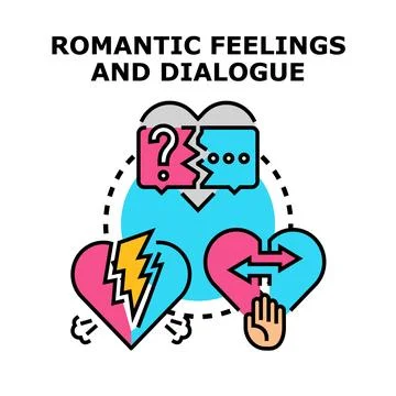 Relationship problems leading to dialogue and understanding concept Stock Illustration