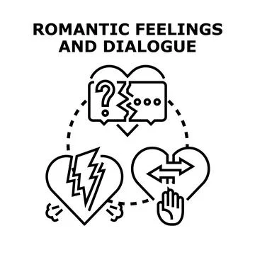 Relationship problems leading to dialogue and understanding concept Stock Illustration