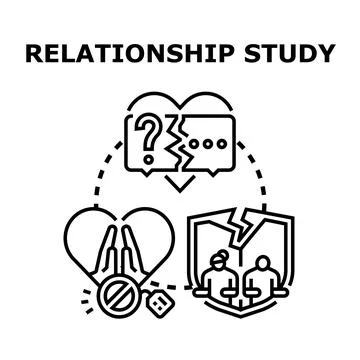 Relationship problems leading to family separation concept icon Stock Illustration
