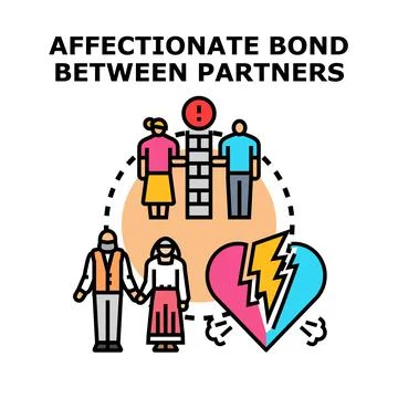 Relationship problems leading to heartbreak and separation concept Stock Illustration