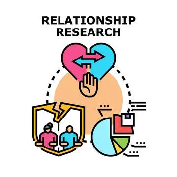 Relationship research analyzing modern romantic partnerships data Illustrazione stock