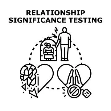 Relationship significance testing of couple challenges Ilustração Stock