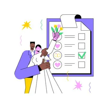 Relationship status abstract concept vector illustration. Illustrazione stock