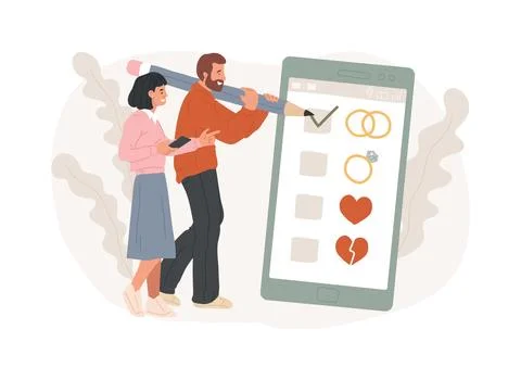 Relationship status isolated concept vector illustration. イラスト素材