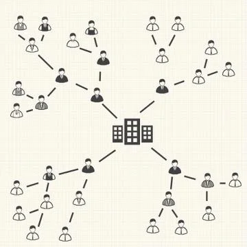 Relationship with a subordinate chief of staff. Teamwork. Stock Illustration