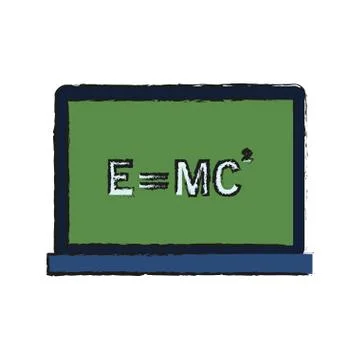 Relativity theory equation math icon image Stock Illustration