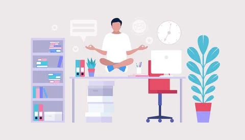 Relax and meditate concept Stock Illustration