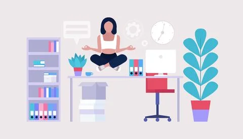 Relax and meditate concept Stock Illustration