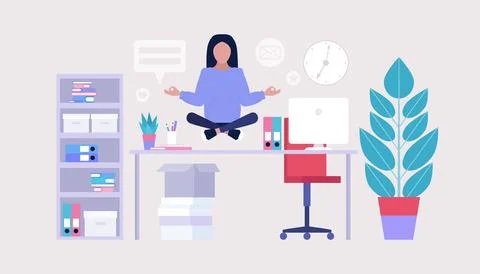 Relax and meditate Stock Illustration