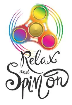 Relax and spin on poster Stock Illustration