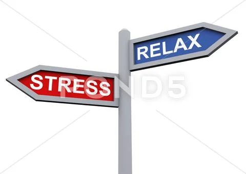Relax and stress Stock Illustration
